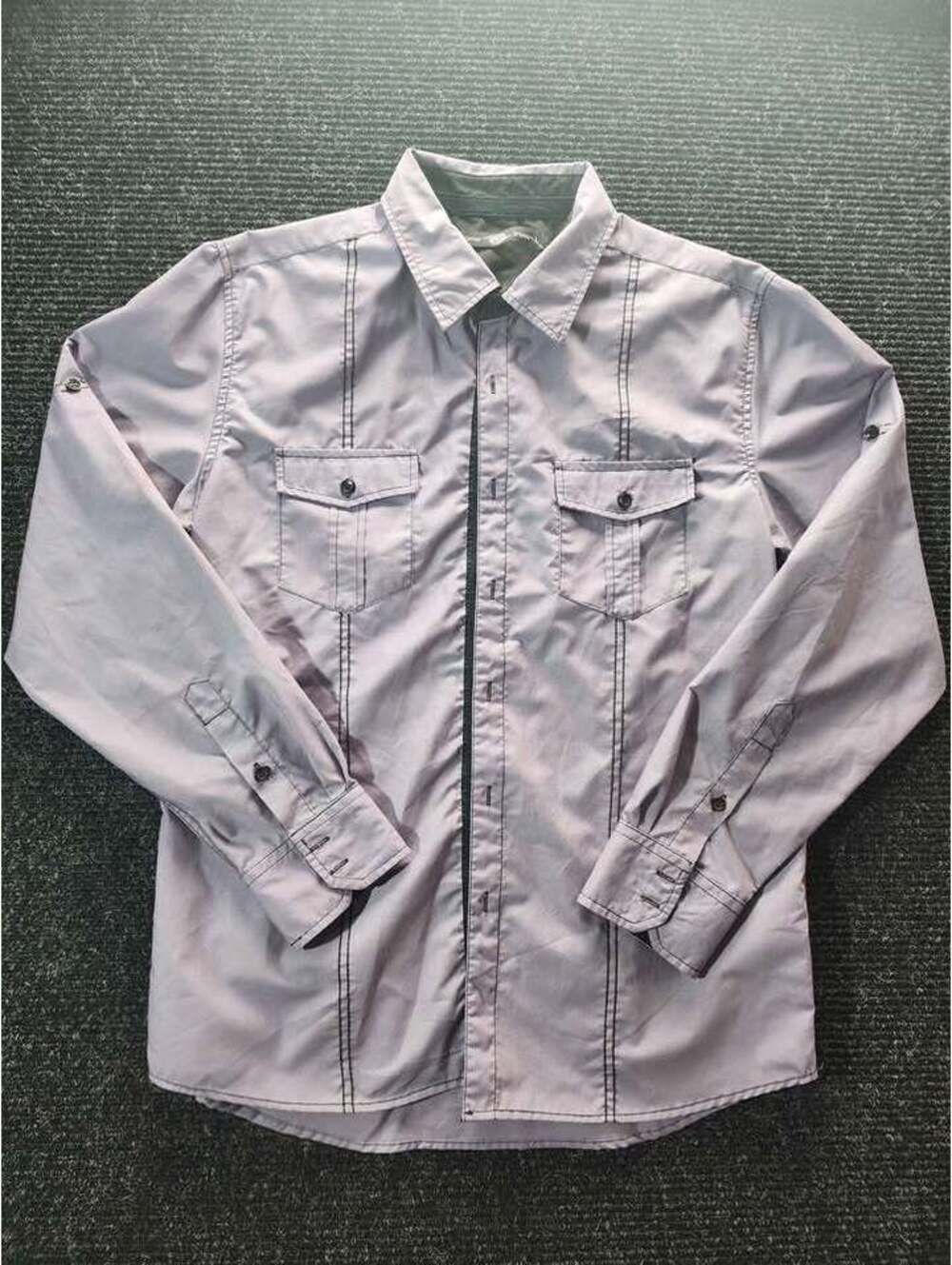 Caviar Dremes Men's Long Sleeve Button Down Shirt Size L - Purple